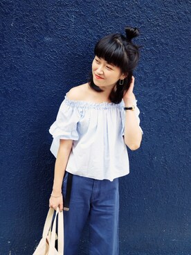 「PULL&BEAR（プルアンドベア）のアイテム（その他トップス）」を使った、d e e rさん（レディース・160cm）の秋コーディネート