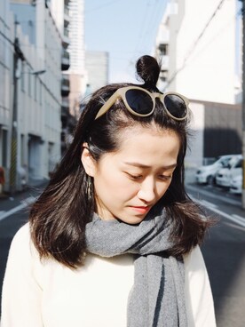 「MONKI（モンキ）のアイテム（ファッション雑貨）」を使った、d e e rさん（レディース・160cm）の冬コーディネート