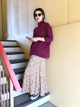 「Cher（シェル）のアイテム」を使った、aaaayaさん（レディース・163cm）の秋コーディネート
