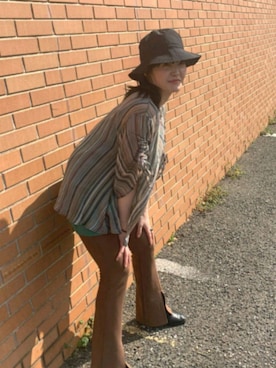 「OSYAREVO」｜「アイテム（スウェットパンツ）」を使った、aaaayaさん（レディース・161cm）の春コーディネート