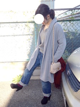「お買い物」｜「アイテム（アクセサリー）」を使った、miyさん（レディース・161cm）の冬コーディネート
