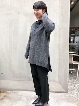 「モヘア」｜nano・universe lady's　STAFFさん（レディース・160cm）の秋コーディネート