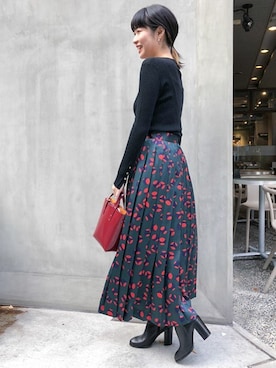 「HASHIBAMI（ハシバミ）のアイテム」を使った、nano・universe lady's　STAFFさん（レディース・160cm）の秋コーディネート