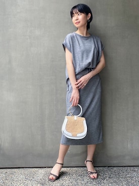 「セットアップスタイル」｜「アイテム（ワンピース/ドレス）」を使った、nano・universe lady's　STAFFさん（レディース・160cm）の夏コーディネート