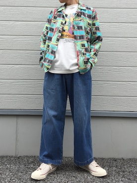 「INHERIT（インヘリット）のアイテム」を使った、Tさん（メンズ・170cm）の春コーディネート
