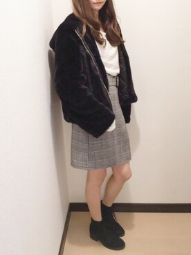 「EGOIST（エゴイスト）のアイテム（ジャケット/アウター）」を使った、yuuさん（レディース・164cm）の秋コーディネート