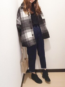 「GRL（グレイル）のフリルマムデニムパンツ（デニムパンツ）」を使った、yuuさん（レディース・164cm）の秋コーディネート