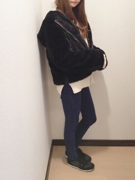 「EGOIST（エゴイスト）のアイテム（ジャケット/アウター）」を使った、yuuさん（レディース・164cm）の冬コーディネート
