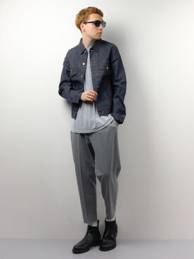 「BEN DAVIS/PROJECT LINE（ベンデイビスプロジェクトライン）のアイテム（ジャケット/アウター）」を使った、タレスさん（メンズ・178cm）の春コーディネート