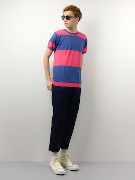 「2 class.ics（トゥークラスドットイクス）のアイテム（トップス）」を使った、タレスさん（メンズ・178cm）の春コーディネート