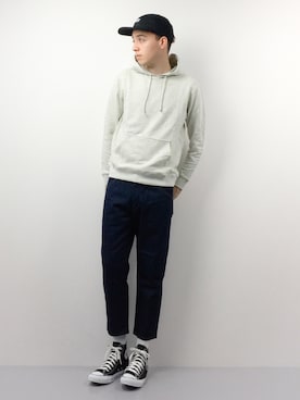 「BEDWIN（ベドウィン）のアイテム（パンツ）」を使った、タレスさん（メンズ・178cm）の春コーディネート