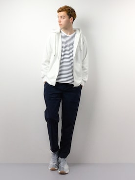 「improves（インプローブス）のアイテム（パーカー）」を使った、タレスさん（メンズ・178cm）の春コーディネート