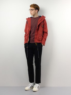 「Burner（バーナー）のアイテム（マウンテンパーカー）」を使った、タレスさん（メンズ・178cm）の春コーディネート