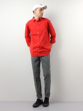 「GUILD PRIME（ギルドプライム）のアイテム（帽子）」を使った、タレスさん（メンズ・178cm）の春コーディネート