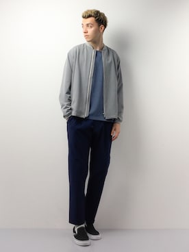 「JOURNAL STANDARD relume（ジャーナルスタンダード　レリューム）のアイテム（ブルゾン）」を使った、タレスさん（メンズ・178cm）の春コーディネート