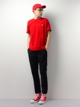 「TOKYO CULTUART by BEAMS（トウキョウカルチャートバイビームス）のアイテム（帽子）」を使った、タレスさん（メンズ・178cm）の春コーディネート