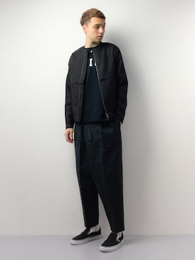 「JOURNAL STANDARD relume（ジャーナルスタンダード　レリューム）のアイテム（ライダースジャケット）」を使った、タレスさん（メンズ・178cm）の春コーディネート