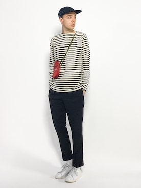 「BEAMS PLUS（ビームスプラス）のアイテム（帽子）」を使った、タレスさん（メンズ・178cm）の夏コーディネート