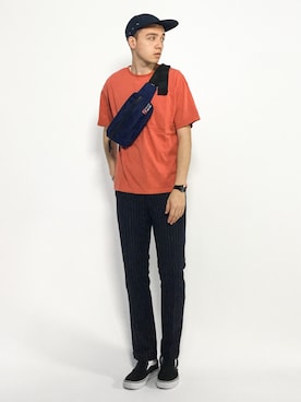 「BEAMS PLUS（ビームスプラス）のアイテム（帽子）」を使った、タレスさん（メンズ・178cm）の夏コーディネート