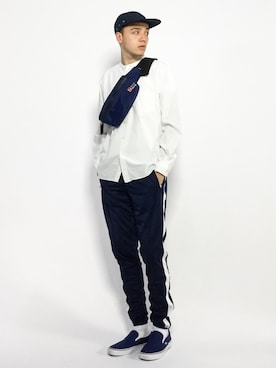 「BEAMS PLUS（ビームスプラス）のアイテム（帽子）」を使った、タレスさん（メンズ・178cm）の夏コーディネート