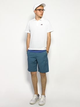 「417 EDIFICE（フォーワンセブンエディフィス）のアイテム（チノパンツ）」を使った、タレスさん（メンズ・178cm）の夏コーディネート