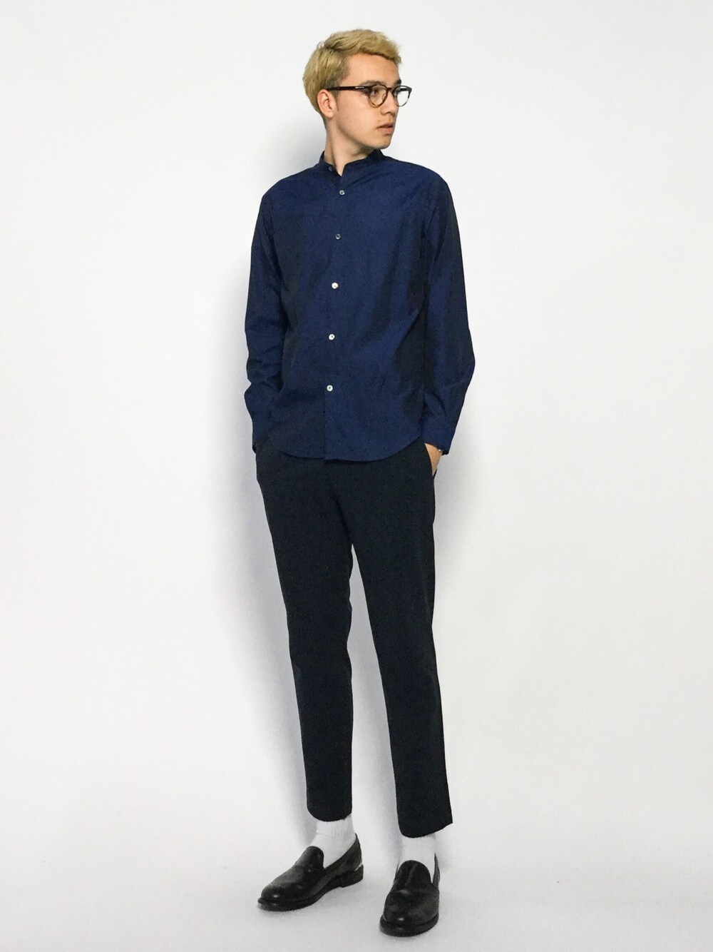 ◇100/2シャンブレーバンドカラーシャツを使った人気