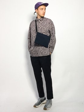 「tobiuo（トビウオ）のアイテム（バッグ）」を使った、タレスさん（メンズ・178cm）の秋コーディネート