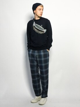 「CONVERSE TOKYO（コンバーストウキョウ）のアイテム（スウェット）」を使った、タレスさん（メンズ・178cm）の秋コーディネート