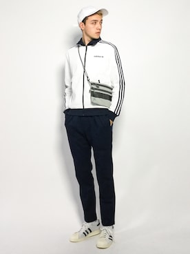 「アイテム（ジャージ）」を使った、タレスさん（メンズ・178cm）の秋コーディネート