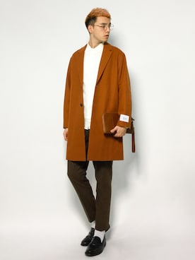 「JOURNAL STANDARD relume（ジャーナルスタンダード　レリューム）のアイテム（チェスターコート）」を使った、タレスさん（メンズ・178cm）の秋コーディネート