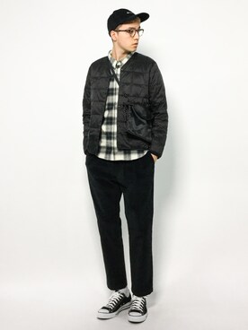 「417 EDIFICE（フォーワンセブンエディフィス）のアイテム（ダウンジャケット/コート）」を使った、タレスさん（メンズ・178cm）の秋コーディネート