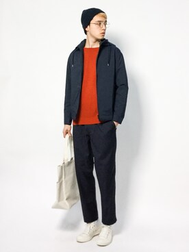 「JOURNAL STANDARD relume（ジャーナルスタンダード　レリューム）のアイテム（マウンテンパーカー）」を使った、タレスさん（メンズ・178cm）の冬コーディネート