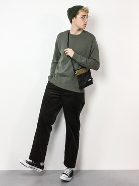 「Dickies（ディッキーズ）の【POPEYE掲載】Dickies/ディッキーズ×JS別注 CORDUROY PT＃（その他パンツ）」を使った、タレスさん（メンズ・178cm）の冬コーディネート