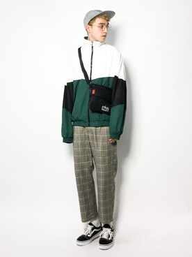 「CASPER JOHN AIVER（キャスパージョンアイバー）のアイテム（ジャージ）」を使った、タレスさん（メンズ・179cm）の冬コーディネート