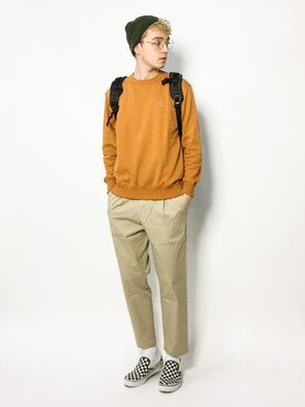 「CONVERSE TOKYO（コンバーストウキョウ）のアイテム（スウェット）」を使った、タレスさん（メンズ・179cm）の冬コーディネート