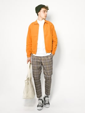 「JOURNAL STANDARD relume（ジャーナルスタンダード　レリューム）のアイテム（ブルゾン）」を使った、タレスさん（メンズ・179cm）の春コーディネート