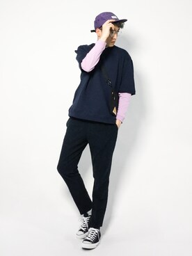 「FACTOTUM（ファクトタム）のアイテム（スウェット）」を使った、タレスさん（メンズ・179cm）の春コーディネート