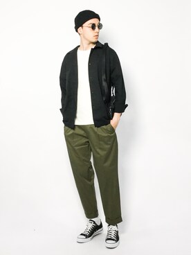 「Samsonite Red（サムソナイトレッド）のアイテム」を使った、タレスさん（メンズ・179cm）の春コーディネート