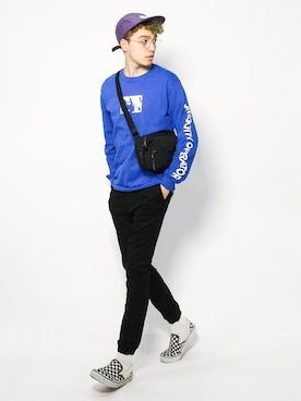 「Samsonite Red（サムソナイトレッド）のアイテム」を使った、タレスさん（メンズ・179cm）の春コーディネート