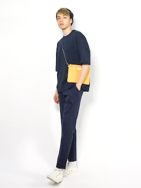 「FACTOTUM（ファクトタム）のアイテム（スウェット）」を使った、タレスさん（メンズ・179cm）の夏コーディネート