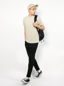 「BEAUTY&YOUTH UNITED ARROWS（ビューティーアンドユースユナイテッドアローズ）の【WEB限定】 by ジョッパーズ アンクルパンツ（チノパンツ）」を使った、タレスさん（メンズ・179cm）の夏コーディネート
