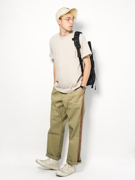 「URBAN RESEARCH Sonny Label（アーバンリサーチサニーレーベル）のアイテム（チノパンツ）」を使った、タレスさん（メンズ・179cm）の夏コーディネート