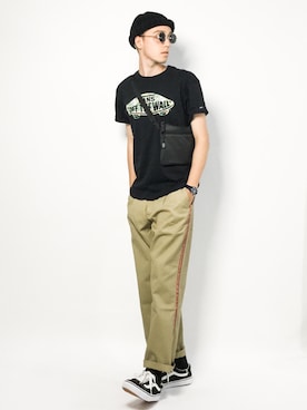 「URBAN RESEARCH Sonny Label（アーバンリサーチサニーレーベル）のアイテム（チノパンツ）」を使った、タレスさん（メンズ・179cm）の夏コーディネート