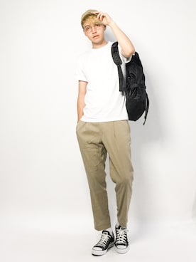 「HeM（ヘム）のアイテム」を使った、タレスさん（メンズ・179cm）の夏コーディネート