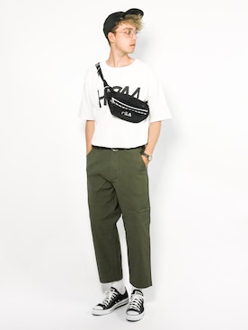 「HeM（ヘム）のアイテム」を使った、タレスさん（メンズ・179cm）の夏コーディネート