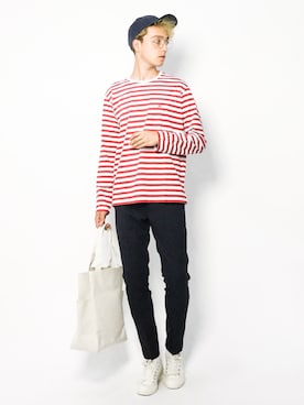 「Scye（サイ）のアイテム（Tシャツ/カットソー）」を使った、タレスさん（メンズ・179cm）の夏コーディネート