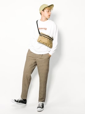 「Drifter（ドリフター）のアイテム」を使った、タレスさん（メンズ・179cm）の夏コーディネート