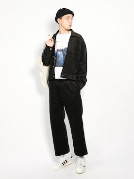 「UNIVERSAL OVERALL（ユニバーサルオーバーオール）のアイテム（ブルゾン）」を使った、タレスさん（メンズ・179cm）の秋コーディネート