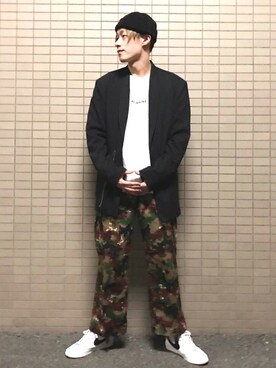 「OVER(ALL)（オーヴァーオール）のアイテム」を使った、NaShunさん（メンズ・177cm）の秋コーディネート