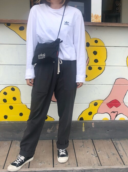 Adidas Originals アディダスオリジナルス のtシャツ カットソーを使ったレディース人気ファッションコーディネート Sciaky